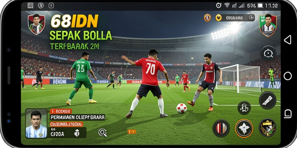 Tampilan menakjubkan dari gameplay sepak bola di 68IDN.