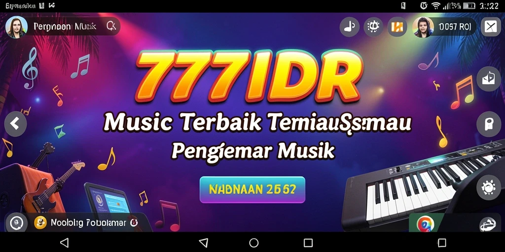 Screenshot 777IDR menampilkan gameplay interaktif dengan ritme musik.