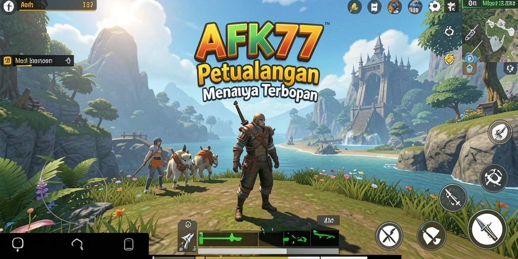Tampilan gameplay seru dalam dunia terbuka AFK77.
