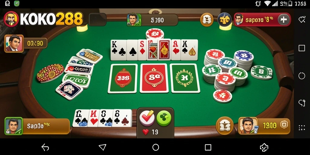 Tampilan gameplay gaple yang menarik dan interaktif.