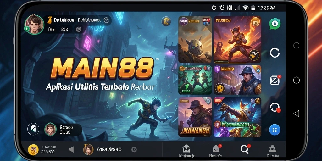 Tampilan antarmuka aplikasi MAIN88 yang intuitif dan mudah digunakan.