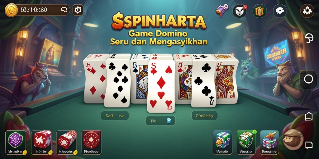 Tampilan gameplay seru dari SPINHARTA yang memukau.